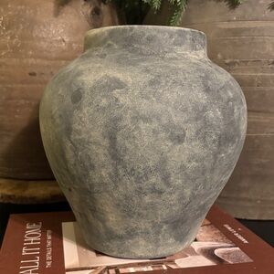 Rustic Distressed Gray Vintage Style Vase